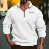 Mens Sweater: Half-Zip Stand Collar Mens Warm & Cozy cardigan sweater, Just Primes