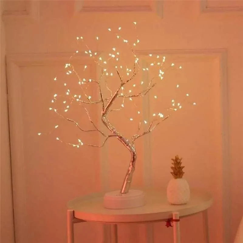 Copper Wire Christmas Tree LampTable lampJust Primes