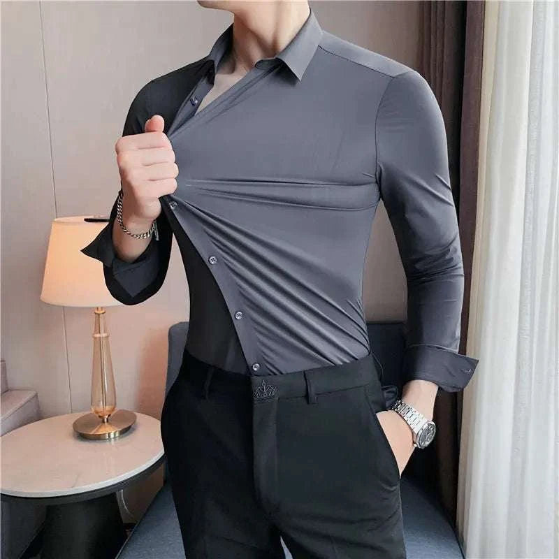 Slim Fit Stretch Long Sleeve ShirtShirtsJust Primes