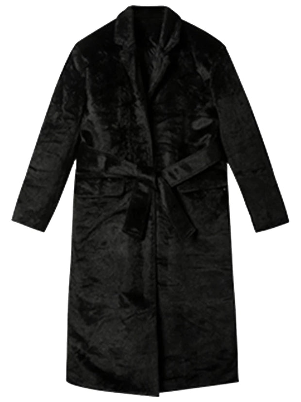 Long Trench Coat for Women, Soft Faux Fur, Long Sleeve Sashes Casual Stylish 2024 Just Primes