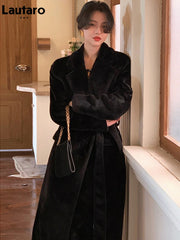 Long Trench Coat for Women, Soft Faux Fur, Long Sleeve Sashes Casual Stylish 2024 Just Primes