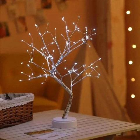 Copper Wire Christmas Tree LampTable lampJust Primes