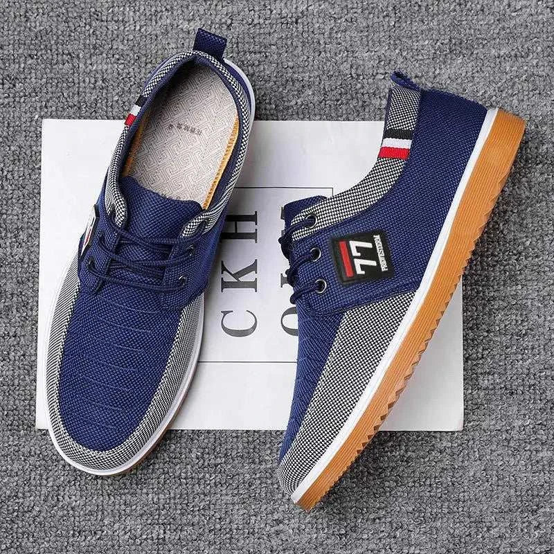 Patchwork Men's Canvas Shoes Soft Sole Male Sneakers Mesh Breathable Vulcanized Shoes for Men Light Work Shoe 47 Trend Man Shoes