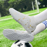 2024 Men's Soccer Shoes Large Size Ultralight Football Boots Boys Sneakers Non-Slip AG/TF Soccer Cleats Ankle Boots Unisex