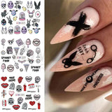 Halloween Nail Designs | 12pcs Pumpkin Witch Clown Skull Nail Stickers