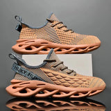 Breathable mesh men's sneakers with lace-up design and TPU outsole, featuring hard-wearing and anti-odor properties.