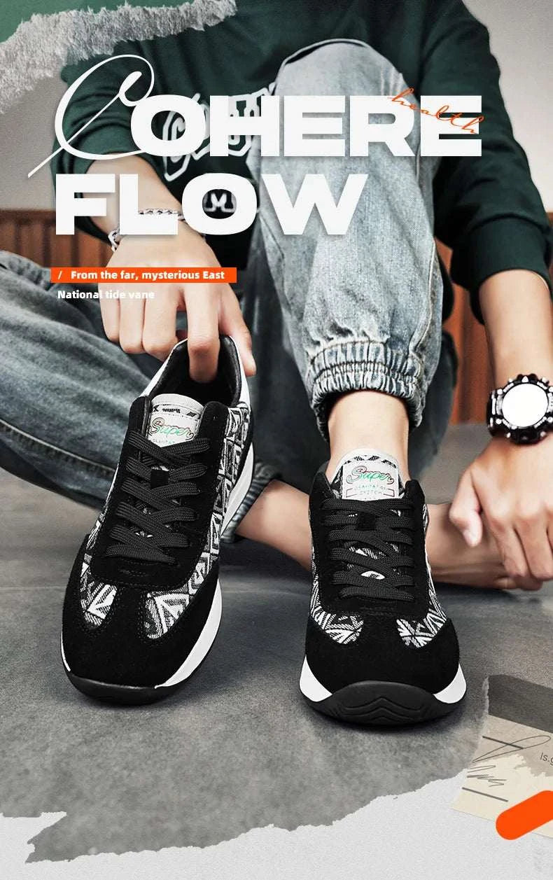 New Retro Brown Men's Sneakers Brand 2024 Designer Trainers Men Jogging Shoes Fashion Platform Shoes Men Beathable Running Shoes