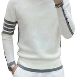 Pullover Sweater for Men - Stylish Striped Knit Top Men's Pullovers, Just Primes