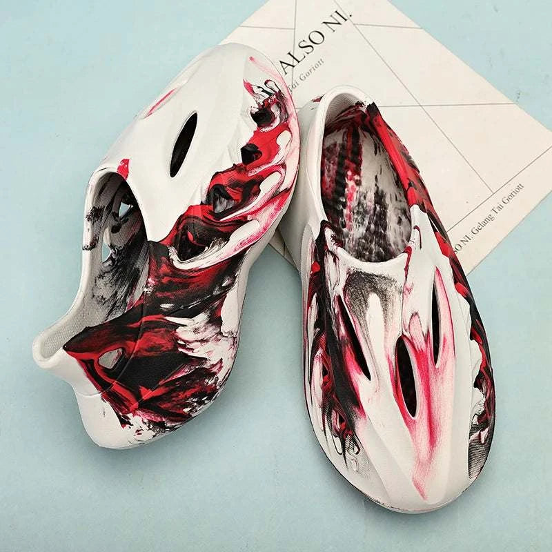 Summer Men's Sandals Clogs Camouflage Slippers Platform Outdoor Shoes Beach Sandals Male Soft EVA Indoor Home Slides Flip Flops