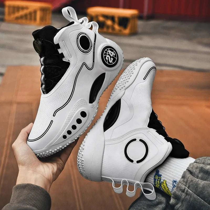 2024 New Men's shoes Casual sports shoes Outdoor Running shoes Rotating Buckle Basketball Shoes