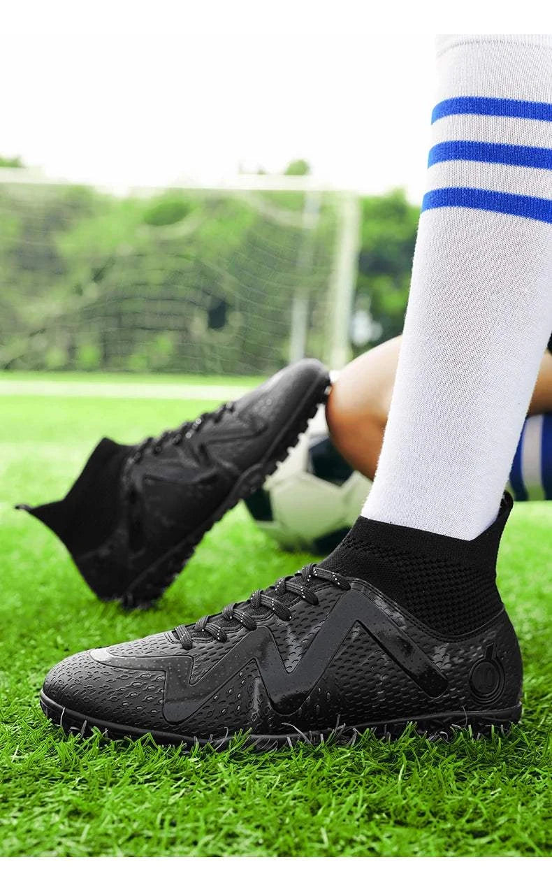 2024 Men's Soccer Shoes Large Size Ultralight Football Boots Boys Sneakers Non-Slip AG/TF Soccer Cleats Ankle Boots Unisex