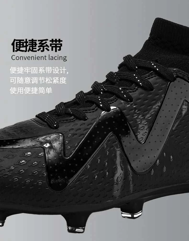 2024 Men's Soccer Shoes Large Size Ultralight Football Boots Boys Sneakers Non-Slip AG/TF Soccer Cleats Ankle Boots Unisex