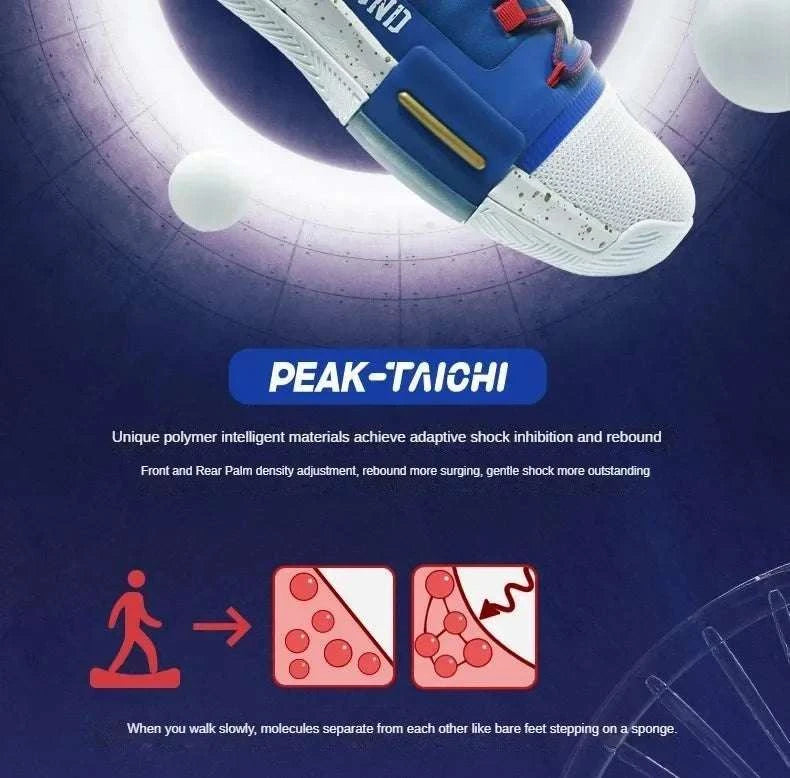 Peak TAICHI Color Matching Peak Basketball Sneakers Men's Breathable Shock-absorbing Wear-resistant Sports Shoes for Men 2024