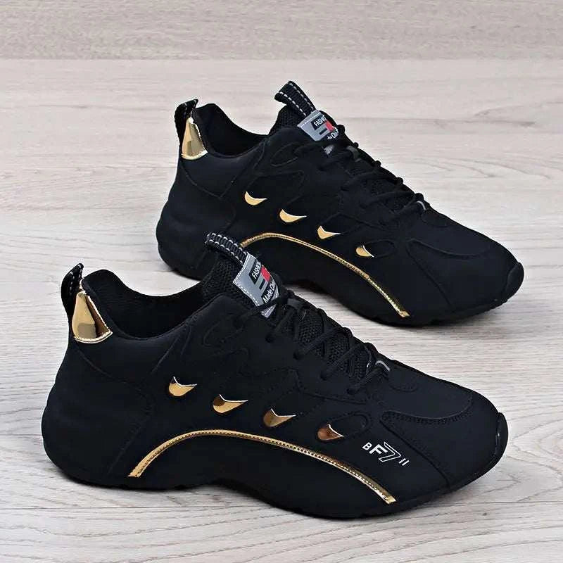 Luxury Men's Sneakers High Quality Leather Casual Shoes for Men Fashion All-match Sport Shoes Platform Comfor Men Running Shoes