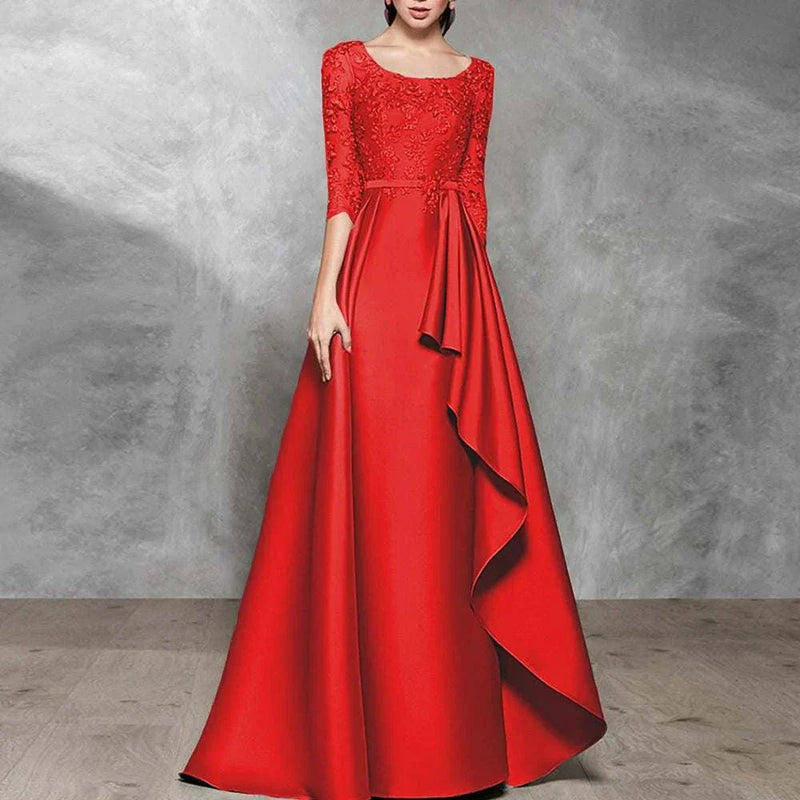 Wedding Guest Dresses - The Best Satin Bride Dress O Neck A-Line Gowns