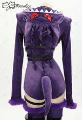 Halloween Cosplay Women Purple Ghost Costume -Meowcos Romper Bodysuitr