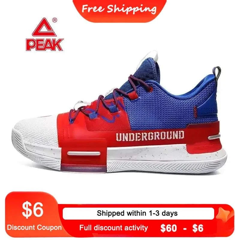 Peak TAICHI Color Matching Peak Basketball Sneakers Men's Breathable Shock-absorbing Wear-resistant Sports Shoes for Men 2024