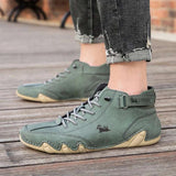 Men Sneaker Shoes Luxury Designer Leather Loafer Walking Sports Shoes Comfortable Ankle Boots High Quality Motorcycle Shoes 2023