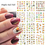 Halloween nail designs with pumpkin, witch, clown, and skull stickers, pack of 12. Perfect for spooky season nail art.