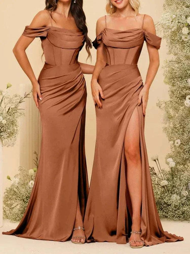 Bridesmaid Dresses - Backless Long Wedding Party Gowns, Wedding Dress