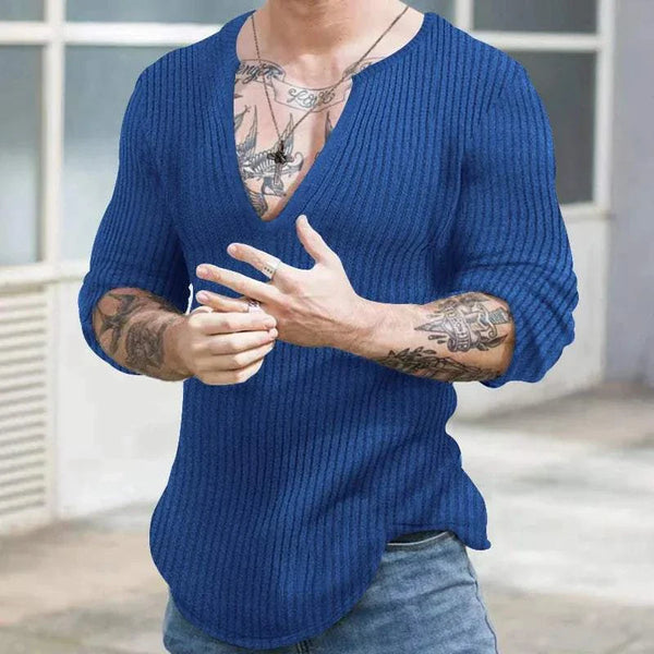 Men's V Neck T Shirts - Autumn Winter Fashion Sweaters and Pullovers, Just Primes