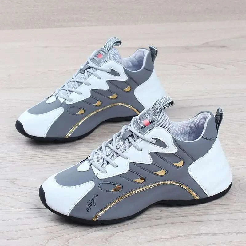 Luxury Men's Sneakers High Quality Leather Casual Shoes for Men Fashion All-match Sport Shoes Platform Comfor Men Running Shoes