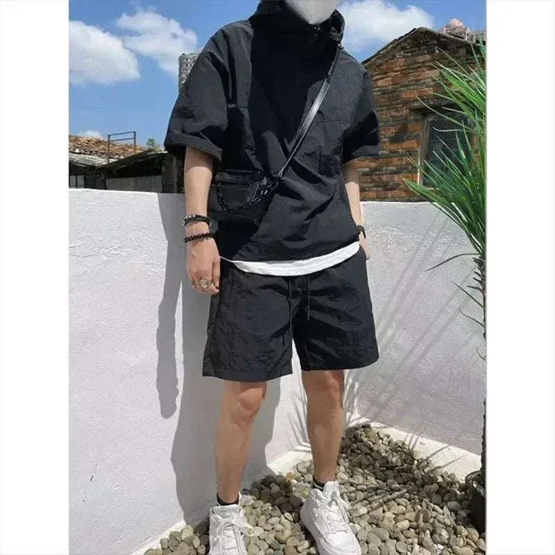 Mens Hoodies Casual T-shirt & Shorts Set - Trendy Sportswear for mens, just primes