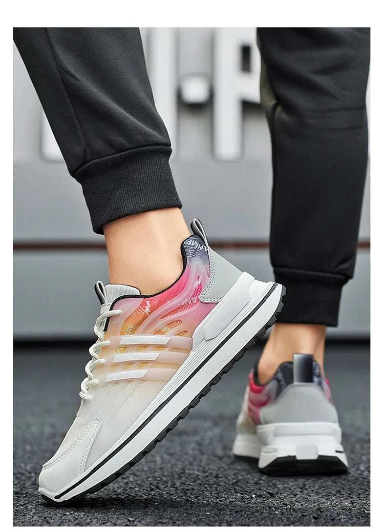 Fashion Men Lightweight Breathable Sneakers Vulcanize Casual Shoes Mesh Comfortable Outdoor Jogging Runnning Sport Shoes Zapatos