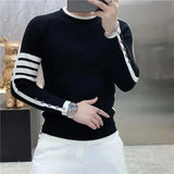 Pullover Sweater for Men - Stylish Striped Knit Top Men's Pullovers, Just Primes