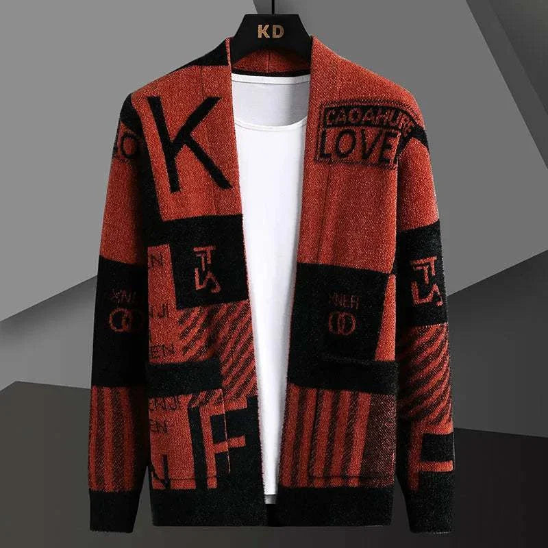 Cardigan Sweater Homme - Korean Fashion Knitted Coat Top - Cardigans, Just primes