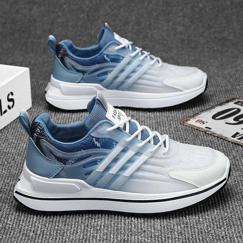 Fashion Men Lightweight Breathable Sneakers Vulcanize Casual Shoes Mesh Comfortable Outdoor Jogging Runnning Sport Shoes Zapatos