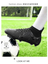 2024 Men's Soccer Shoes Large Size Ultralight Football Boots Boys Sneakers Non-Slip AG/TF Soccer Cleats Ankle Boots Unisex