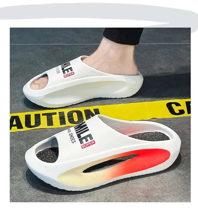 Summer Slippers Men Fade Color Soft EVA Sole Bathroom Men's Sandal Thick Bottom Platform Slides Male Beach Shoes Slippers