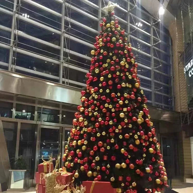 Customized 4 M big shopping centre Christmas tree with lights and decoration