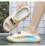 Summer Slippers Men Fade Color Soft EVA Sole Bathroom Men's Sandal Thick Bottom Platform Slides Male Beach Shoes Slippers