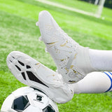 2024 Men's Soccer Shoes Large Size Ultralight Football Boots Boys Sneakers Non-Slip AG/TF Soccer Cleats Ankle Boots Unisex