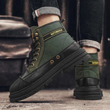 Canvas Shoes Men 2024 new summer High top labor protection wear resistant boots Breathable work site work boots