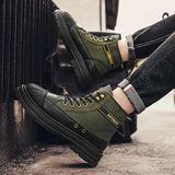 Canvas Shoes Men 2024 new summer High top labor protection wear resistant boots Breathable work site work boots