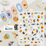 Halloween Nail Design: Clown, Pumpkin, Skeleton, Vampire Nail Stickers