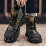 Canvas Shoes Men 2024 new summer High top labor protection wear resistant boots Breathable work site work boots