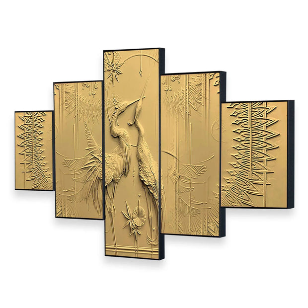 Set Of Five Framed Digital Wall Painting - Gorgeous Wall Painting