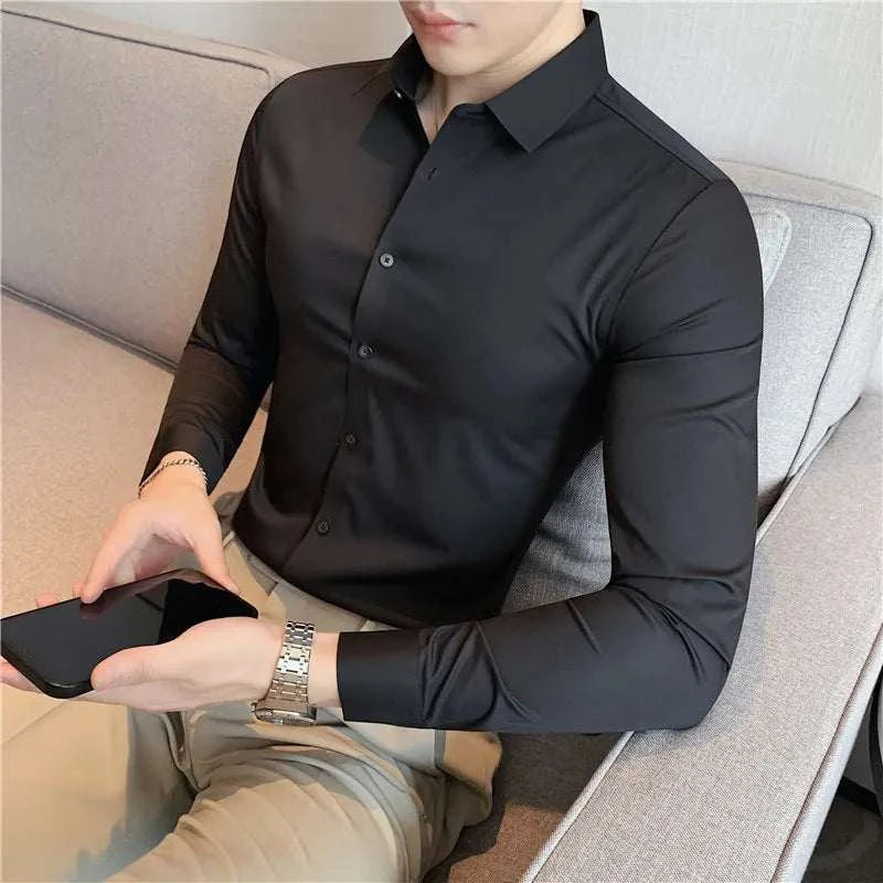 Slim Fit Stretch Long Sleeve ShirtShirtsJust Primes