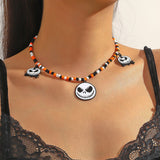 Skull jewellery: Festive Halloween Bat, Ghost, Skull Pendant Necklace