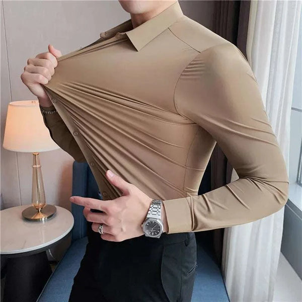 Slim Fit Stretch Long Sleeve ShirtShirtsJust Primes