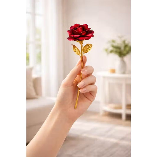 Personalized Birthday Gift for Women – Golden Rose & Teddy Box with Custom Greeting Card | Just Primes