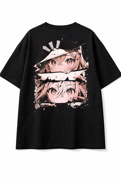 Oversized T-Shirt – Anime Graphic T-Shirt for Women – Back Print Streetwear Tee  | Just Primes
