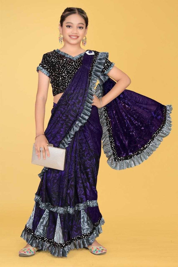 Stylish Kids Saree Dress – Ethnic Wear for Girls | Just Primes