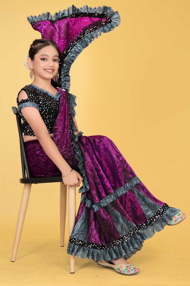Stylish Kids Saree Dress – Ethnic Wear for Girls | Just Primes