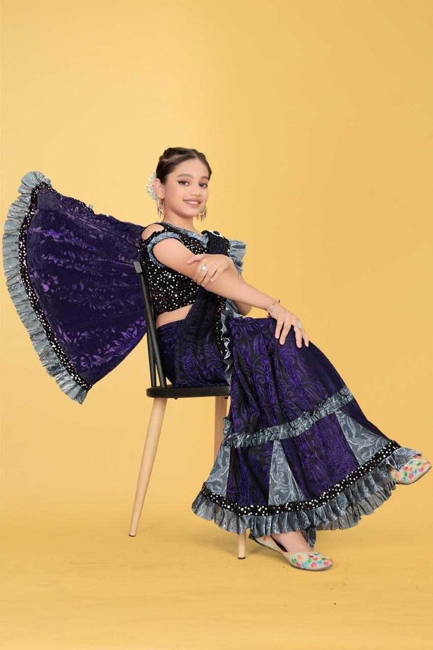 Stylish Kids Saree Dress – Ethnic Wear for Girls | Just Primes