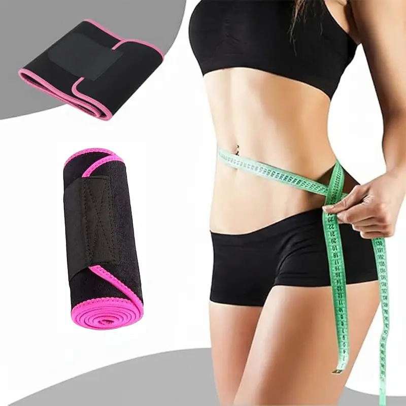 Sauna belt worn during workout for sweat and posture support